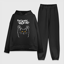 Женский костюм оверсайз My Chemical Romance rock cat, цвет: черный