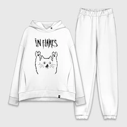 Женский костюм оверсайз In Flames - rock cat, цвет: белый
