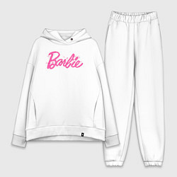 Женский костюм оверсайз Блестящий логотип Барби