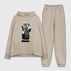 Женский костюм оверсайз Майкл Джордан бросает мяч, цвет: миндальный