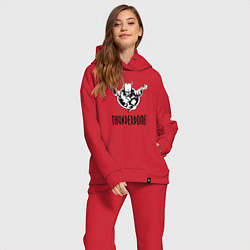 Женский костюм оверсайз Thunderdome v 2, цвет: красный — фото 2