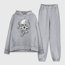 Женский костюм оверсайз Skull octopus