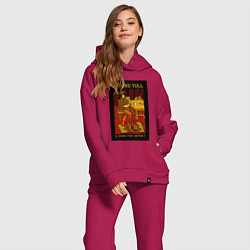 Женский костюм оверсайз Jethro Tull - A Song for Jeffrey, цвет: маджента — фото 2