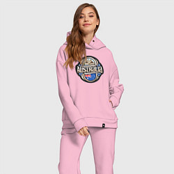 Женский костюм оверсайз Australia adventure, цвет: светло-розовый — фото 2