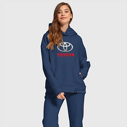 Женский костюм оверсайз Toyota sport auto brend, цвет: тёмно-синий — фото 2