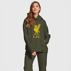 Женский костюм оверсайз Liverpool sport fc, цвет: хаки — фото 2