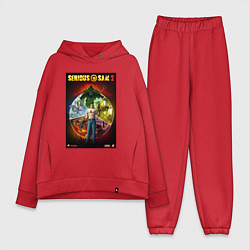 Женский костюм оверсайз Serious Sam 2 - all bosses, цвет: красный