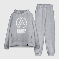 Женский костюм оверсайз Linkin Park - white, цвет: меланж