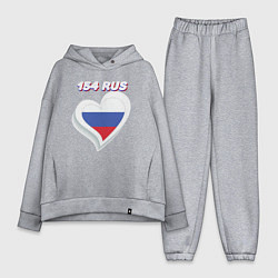 Женский костюм оверсайз 154 регион Новосибирская область, цвет: меланж