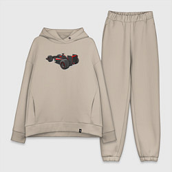 Женский костюм оверсайз Formula 1 McLaren, цвет: миндальный