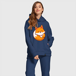 Женский костюм оверсайз Orange fox, цвет: тёмно-синий — фото 2