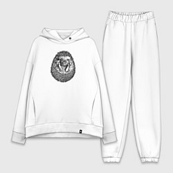 Женский костюм оверсайз Ежик свернулся клубком