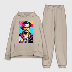 Женский костюм оверсайз Джонни Депп - поп арт