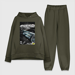 Женский костюм оверсайз Most wanted - BMW, цвет: хаки