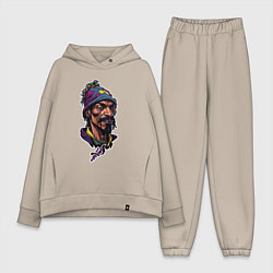 Женский костюм оверсайз Snoop dogg head