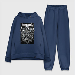 Женский костюм оверсайз Metallica - skulls, цвет: тёмно-синий