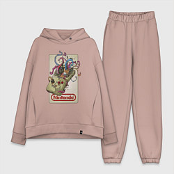 Женский костюм оверсайз Game boy tentacles, цвет: пыльно-розовый