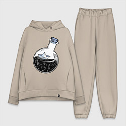 Женский костюм оверсайз Кораблик в колбе