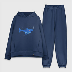 Женский костюм оверсайз Синяя акула, цвет: тёмно-синий