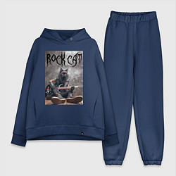 Женский костюм оверсайз Rock cat - ai art