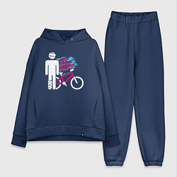 Женский костюм оверсайз Sports mechanics Bicyclist, цвет: тёмно-синий