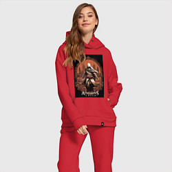 Женский костюм оверсайз Assassins creed древний Рим, цвет: красный — фото 2