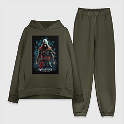 Женский костюм оверсайз Assassins creed старый стиль, цвет: хаки