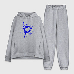 Женский костюм оверсайз Сердце из кляксы