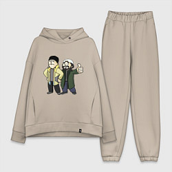 Женский костюм оверсайз Vault Jay and silent Bob, цвет: миндальный