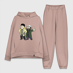 Женский костюм оверсайз Vault Jay and silent Bob, цвет: пыльно-розовый