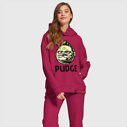 Женский костюм оверсайз Pudge Face, цвет: маджента — фото 2