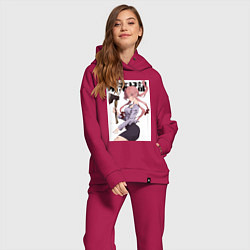 Женский костюм оверсайз Дневник будущего Юно, цвет: маджента — фото 2