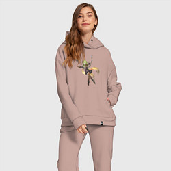 Женский костюм оверсайз Коллеи из Геншин Импакт, цвет: пыльно-розовый — фото 2