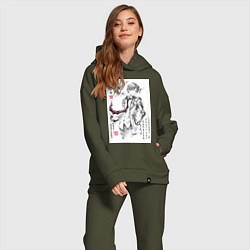 Женский костюм оверсайз Киётака Аянокоджи арт, цвет: хаки — фото 2