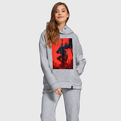 Женский костюм оверсайз Берсерк Гатс Драгонслейер, цвет: меланж — фото 2