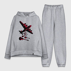 Женский костюм оверсайз Гитарный дождь, цвет: меланж