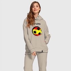Женский костюм оверсайз Football Spain, цвет: миндальный — фото 2