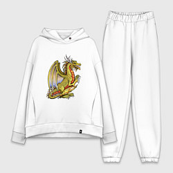 Женский костюм оверсайз HOMM3 gold dragon, цвет: белый