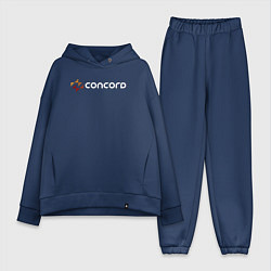 Женский костюм оверсайз Concord logo game, цвет: тёмно-синий