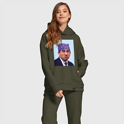 Женский костюм оверсайз Michael Scott - Prison mike the office meme, цвет: хаки — фото 2
