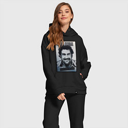 Женский костюм оверсайз Escobar draw portrait, цвет: черный — фото 2