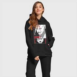 Женский костюм оверсайз Токийские мстители Кен Рюгуджи Такемичи Ханагаки, цвет: черный — фото 2