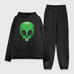 Женский костюм оверсайз Green skeletor, цвет: черный