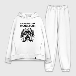 Женский костюм оверсайз Bring Me the Horizon - rock dog, цвет: белый