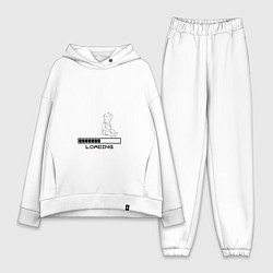 Женский костюм оверсайз Baby loading, цвет: белый