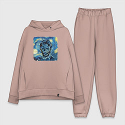 Женский костюм оверсайз Профессор на картине Ван Гога, цвет: пыльно-розовый