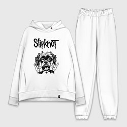 Женский костюм оверсайз Slipknot - rock dog, цвет: белый