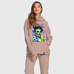 Женский костюм оверсайз Halloween zombie - magazin cover, цвет: пыльно-розовый — фото 2