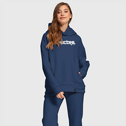 Женский костюм оверсайз Spectre divide logotype, цвет: тёмно-синий — фото 2