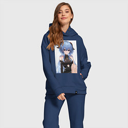 Женский костюм оверсайз Геншин Гань Юй, цвет: тёмно-синий — фото 2